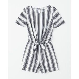 Abercrombie Kids Tie Front Striped Romper